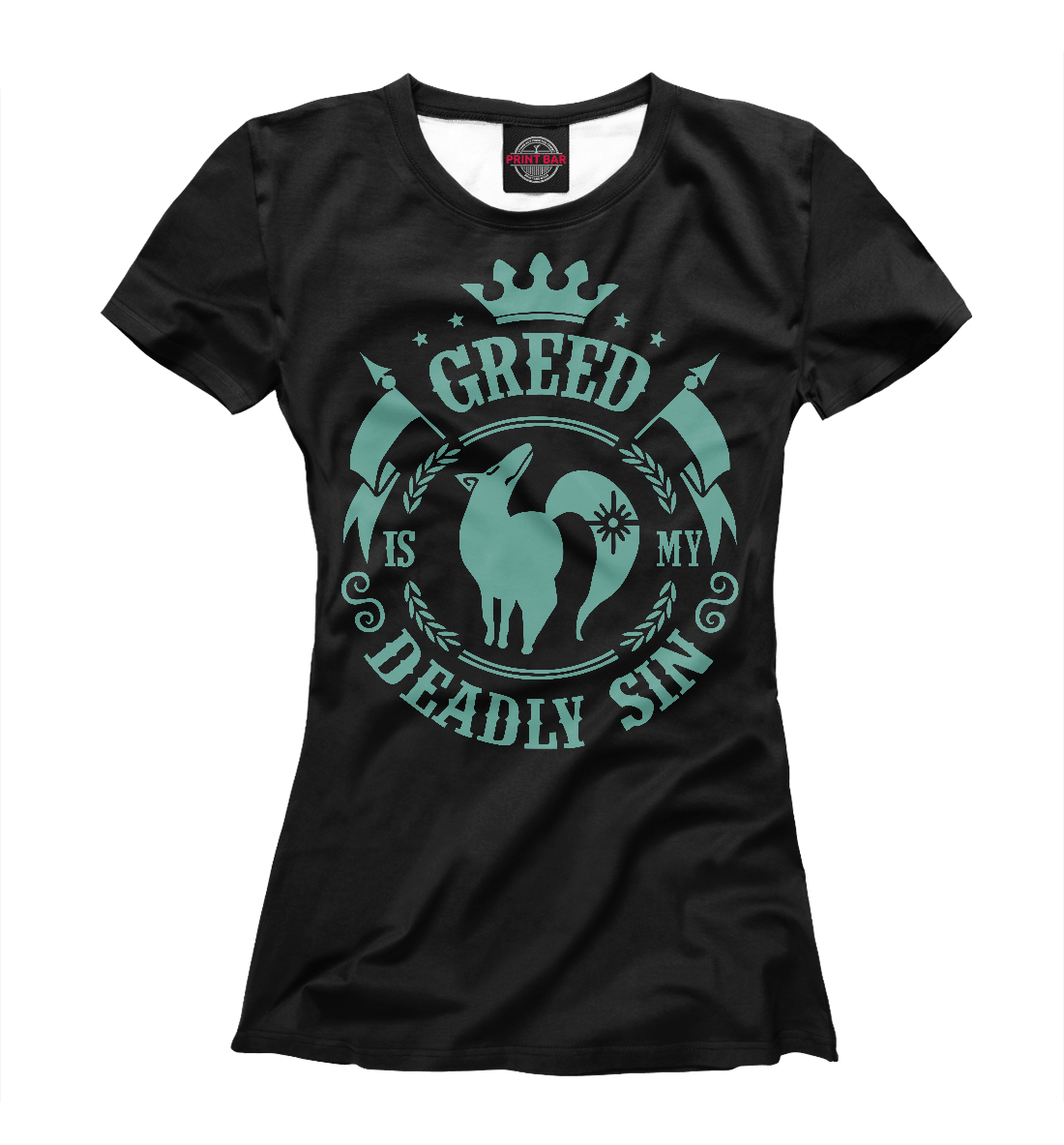 Футболка Greed is my sin для девочек, артикул: ANR-119452-fut-1mp