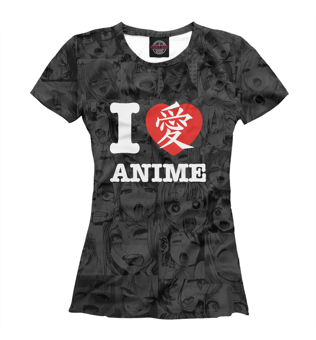 Футболка I love anime для девочек, артикул: ANR-931345-fut-1mp