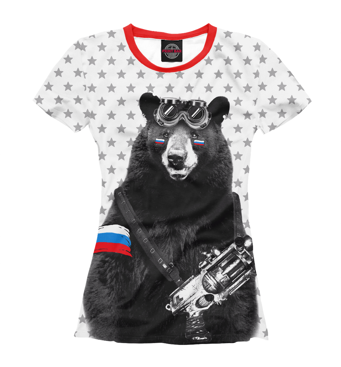 Футболка Армейский медведь для девочек, артикул: VZL-987767-fut-1mp
