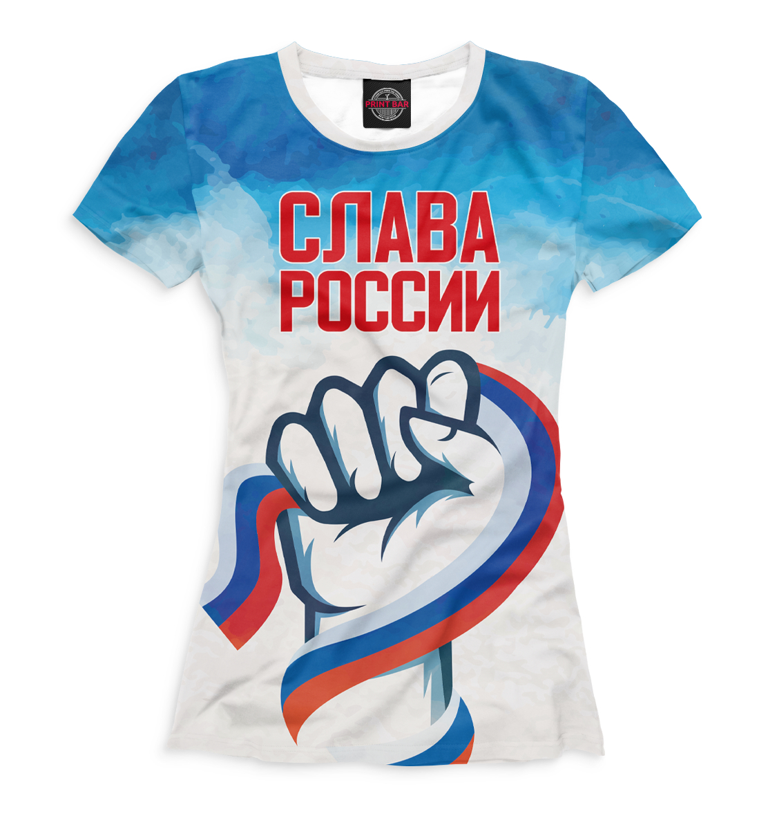 Футболка Слава России для женщин, артикул: VSY-890318-fut-1mp