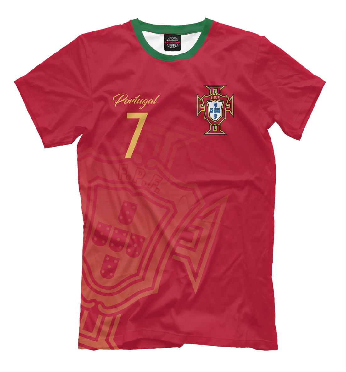Детская Футболка Криштиану Роналду - Сборная Португалии для мальчиков, артикул FLT-712423-fut-2mp