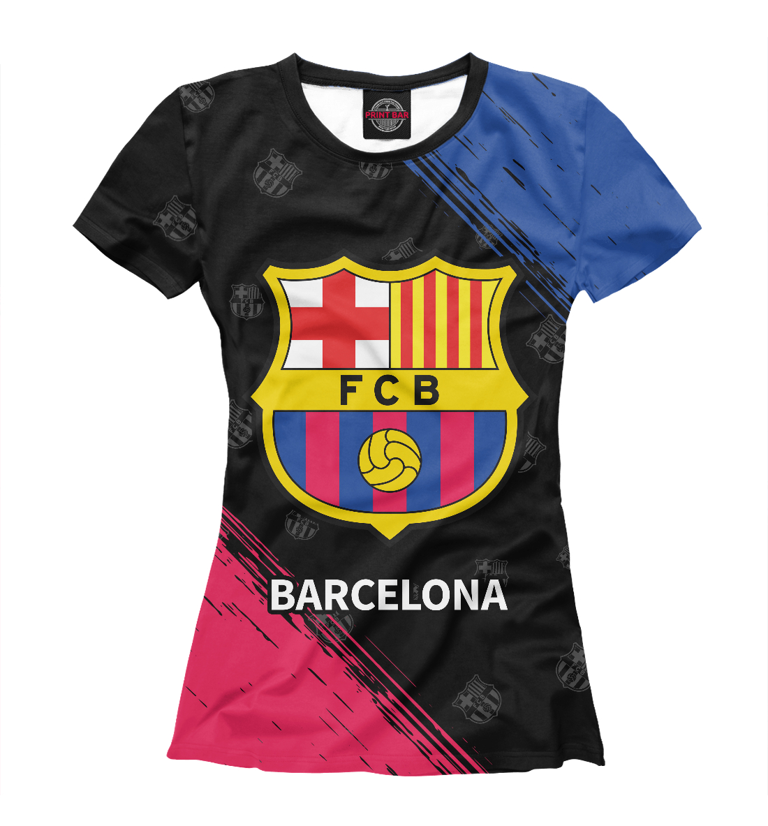 Футболка Barcelona / Барселона для женщин, артикул: BAR-420222-fut-1mp