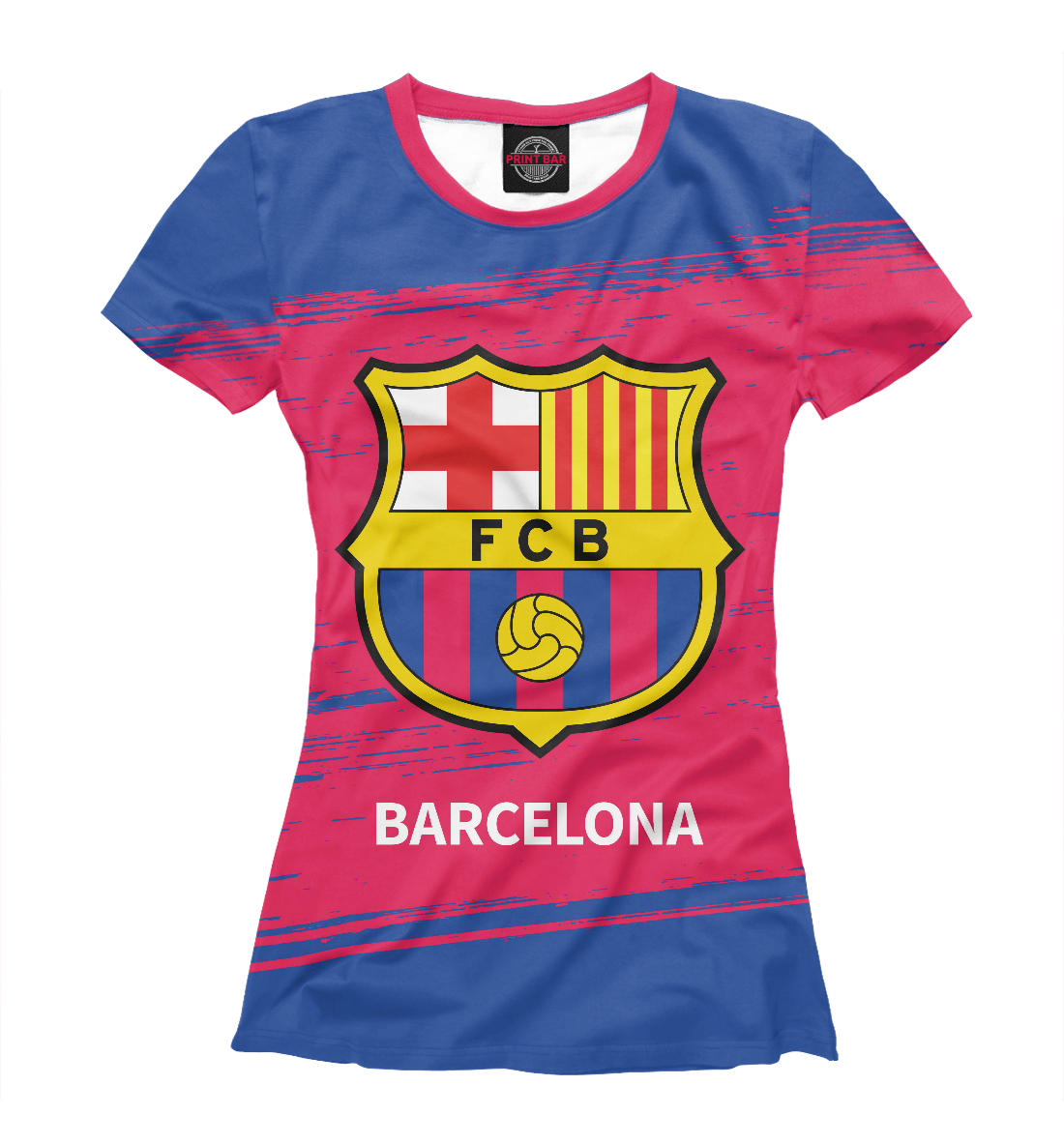 Женская Футболка Barcelona / Барселона, артикул BAR-635352-fut-1mp