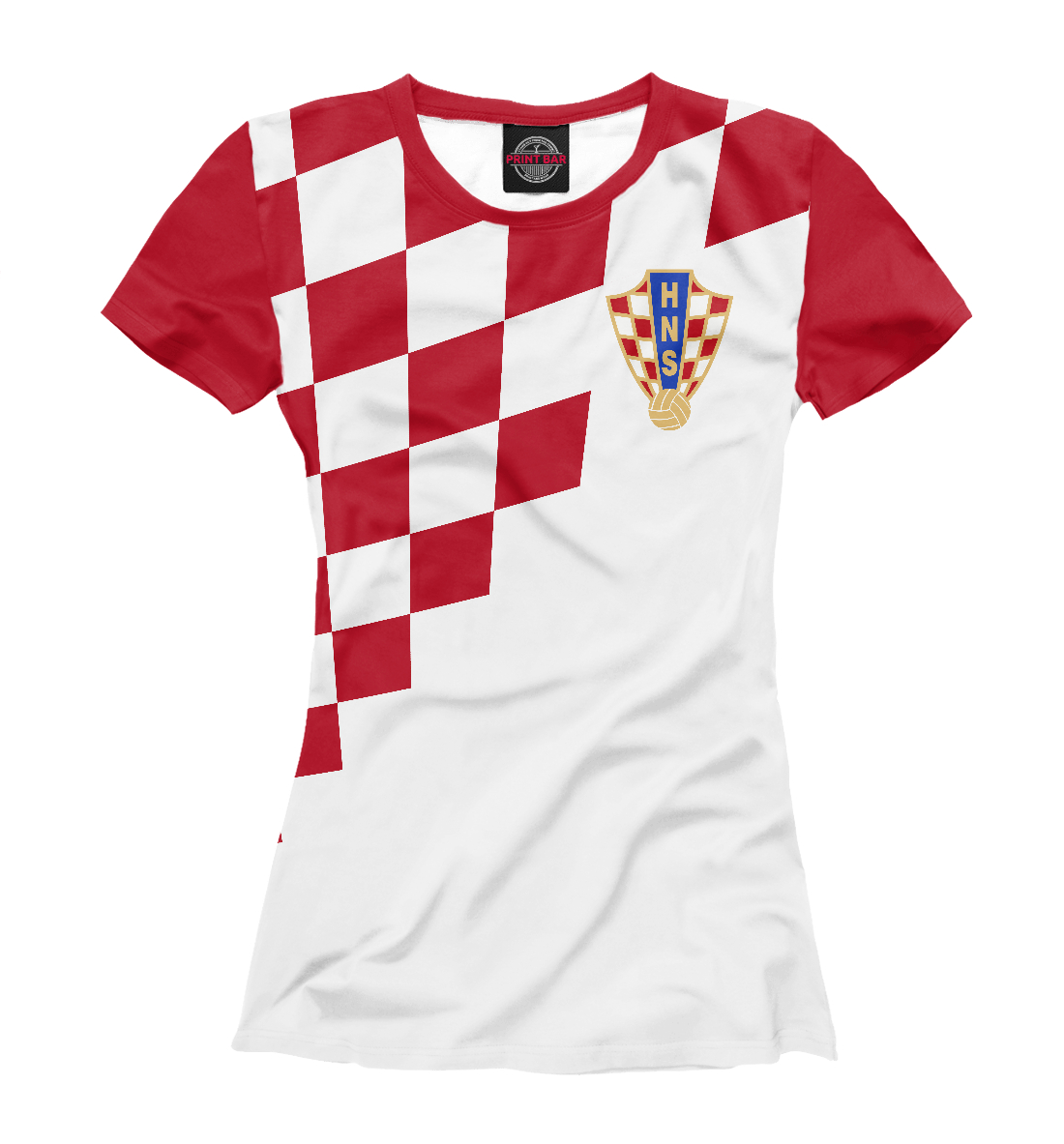 Детская Футболка Хорватия для девочек, артикул FNS-958657-fut-1mp
