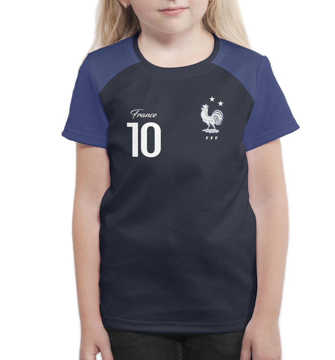 Детская Футболка Килиан Мбаппе - Сборная Франции для девочек, артикул FLT-501746-fut-1mp - фото 5