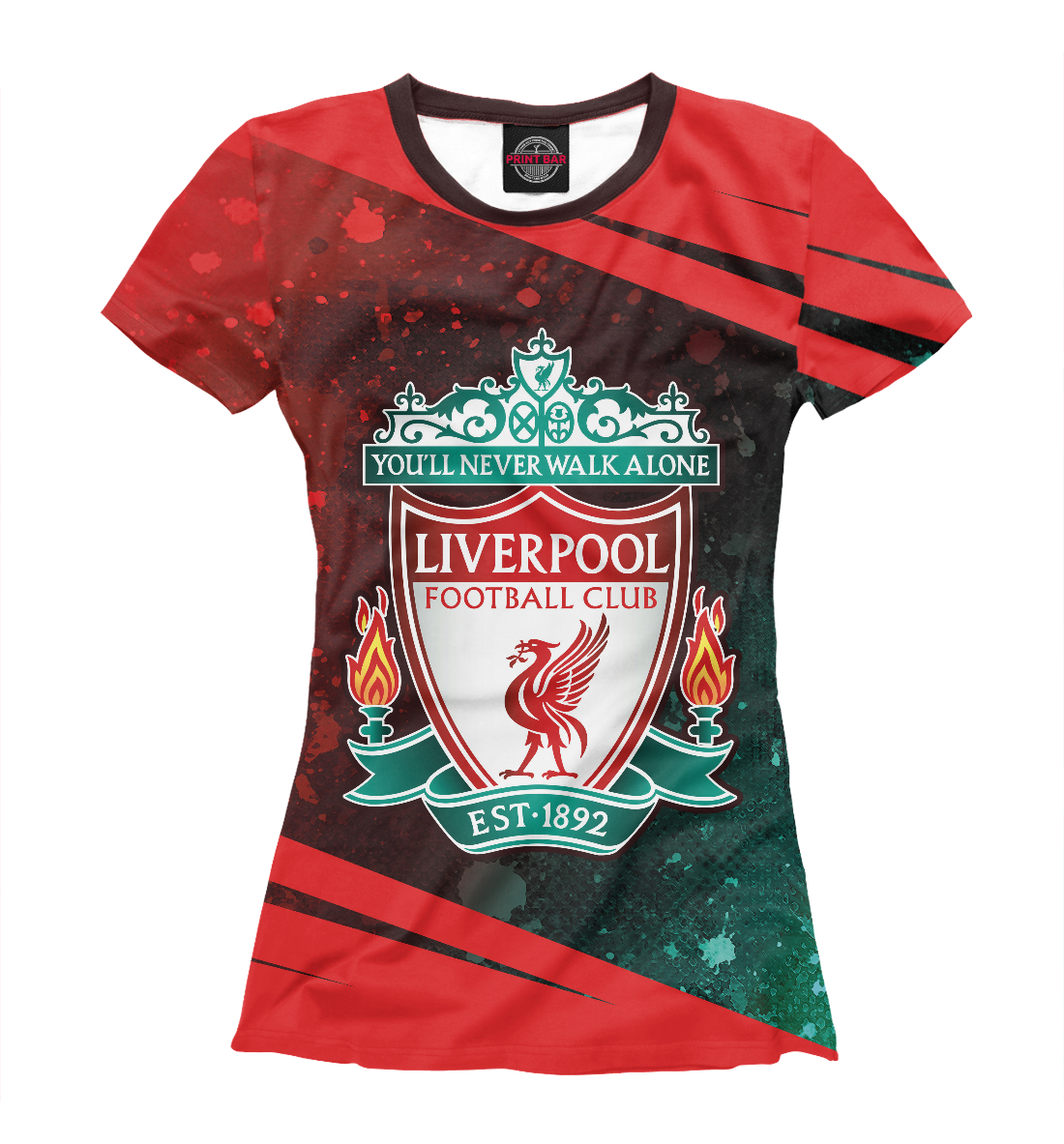 Женская Футболка Liverpool / Ливерпуль, артикул LVP-675118-fut-1mp