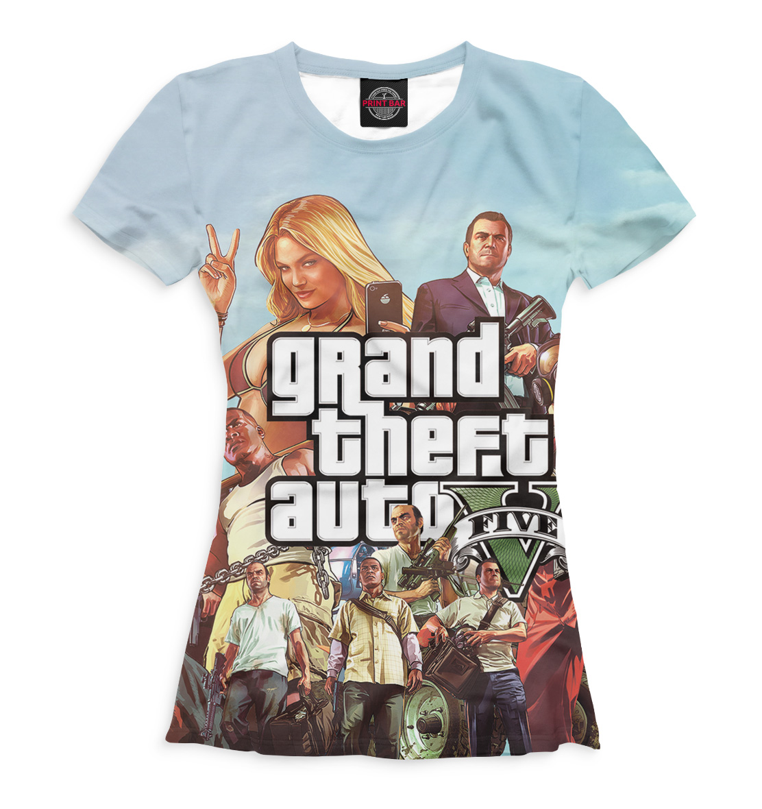Футболка Grand Theft Auto V для женщин, артикул: ROC-535016-fut-1mp