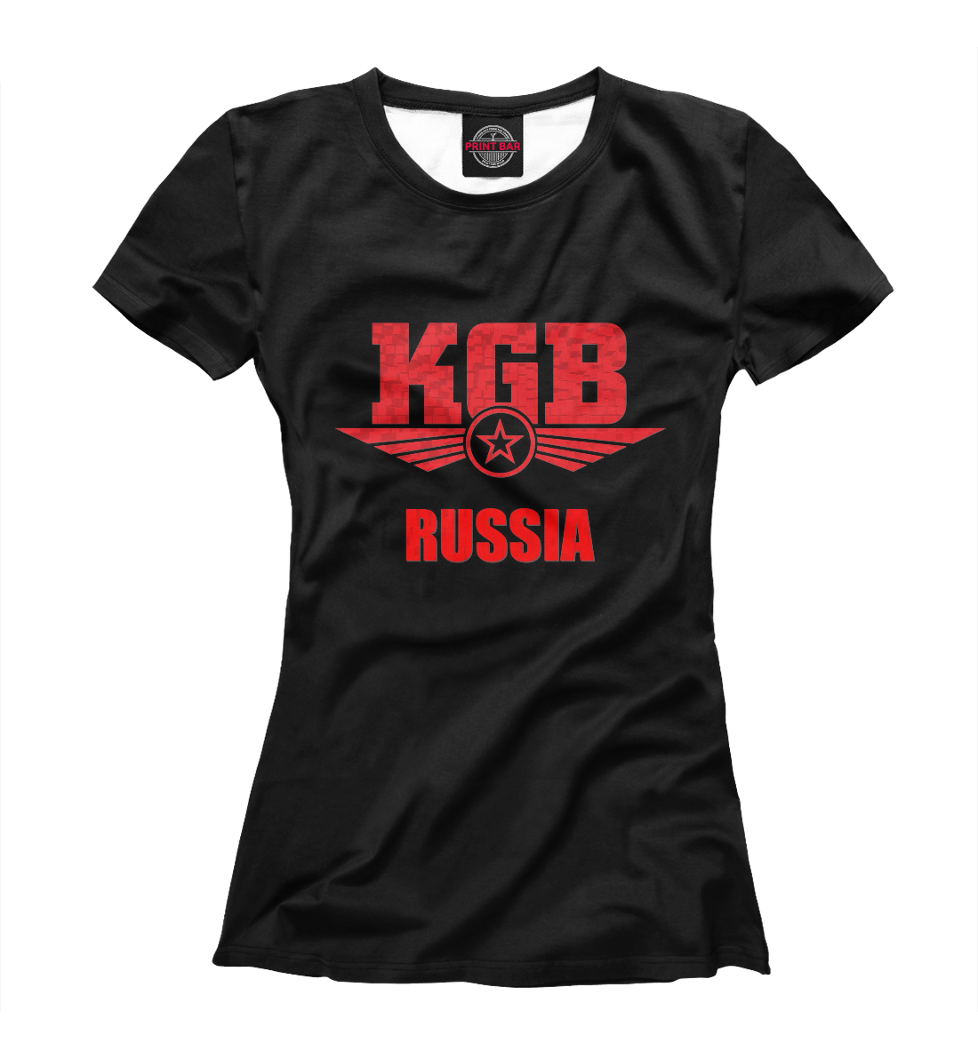 Женская Футболка с принтом КГБ, артикул PGR-376106-fut-1mp