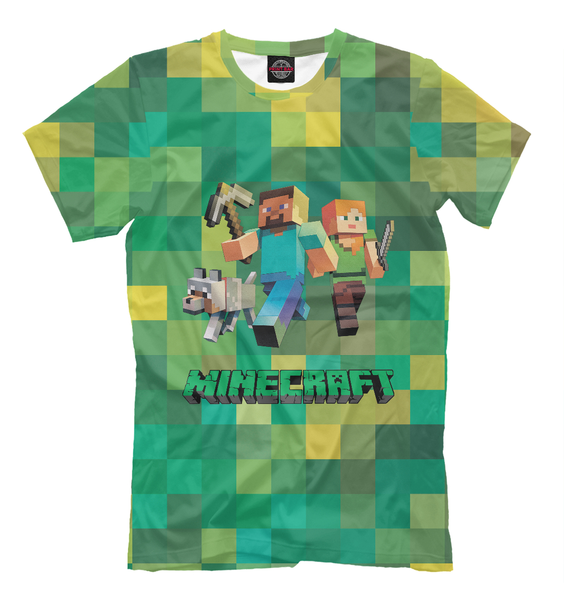 Футболка Minecraft герои для мальчиков, артикул: MCR-123452-fut-2mp