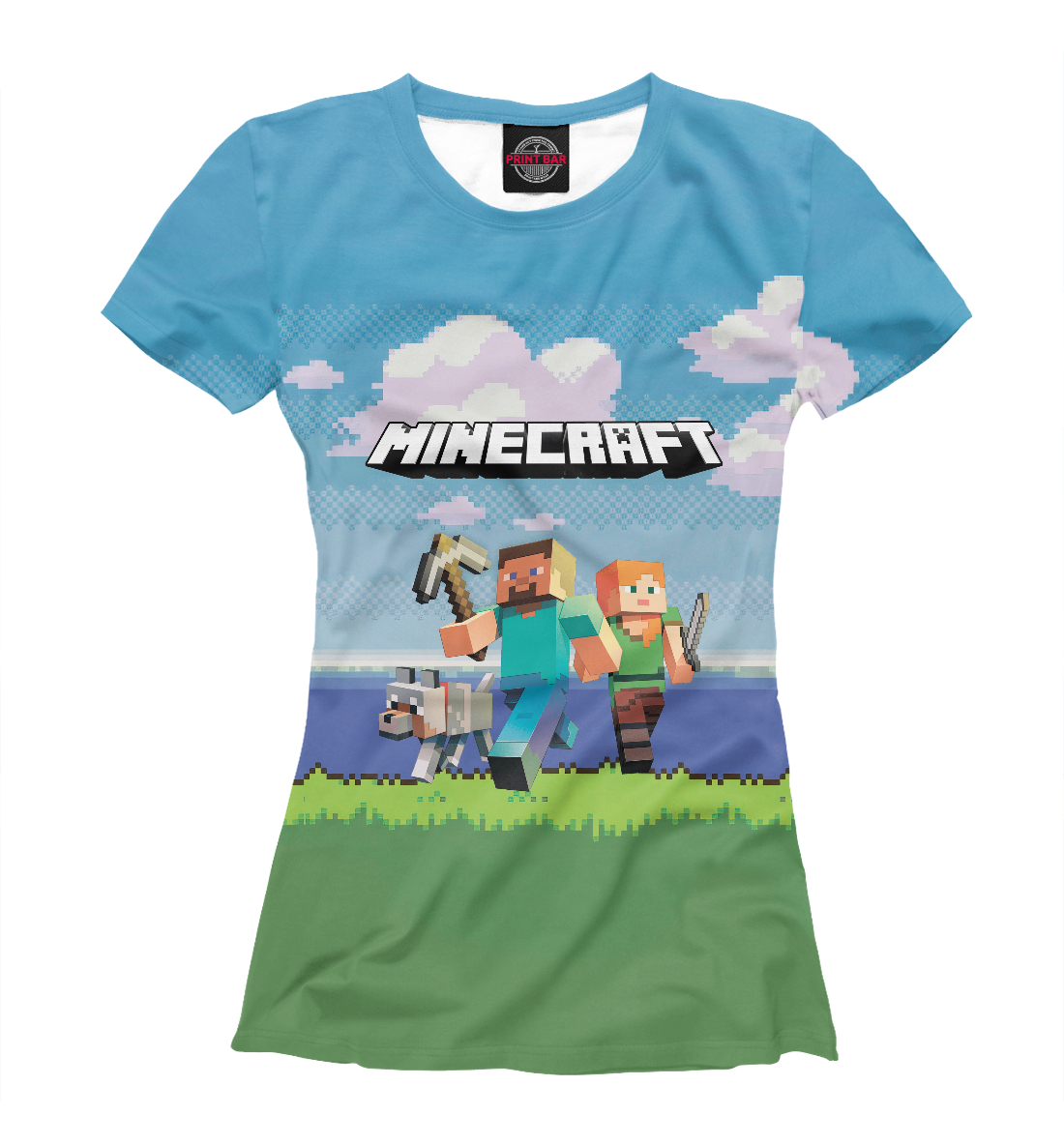 Детская Футболка с принтом Minecraft для девочек, артикул MCR-440587-fut-1mp