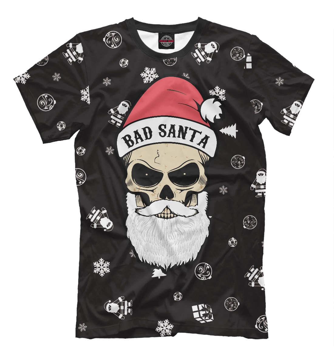 Футболка Bad Santa для мужчин, артикул: DMZ-898025-fut-2mp