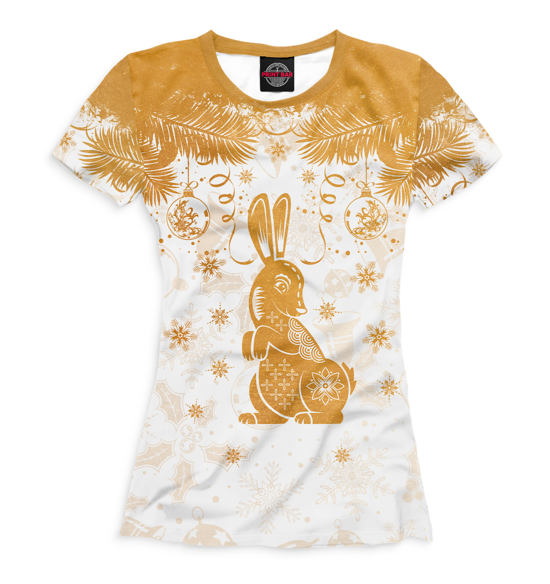 Футболка Золотой кролик для девочек, артикул: YOT-186992-fut-1mp