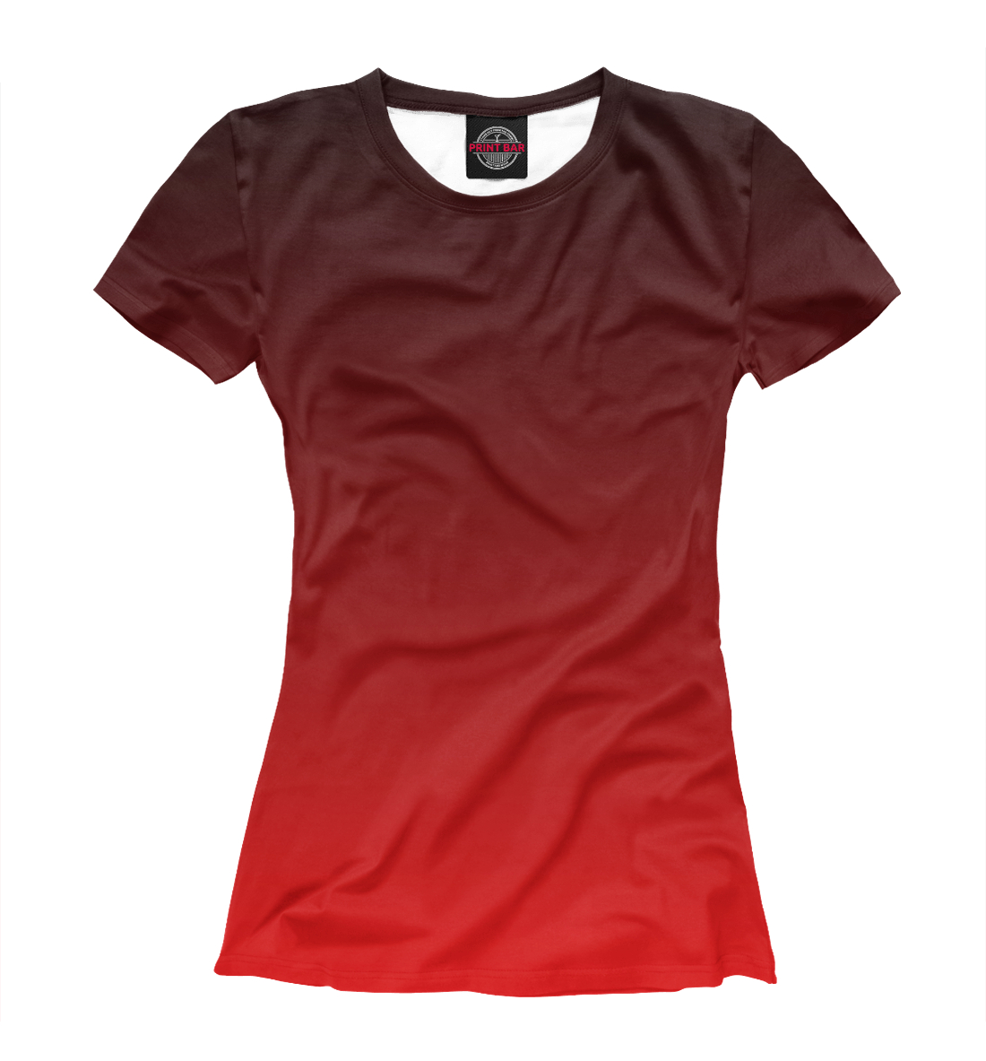 Футболка Градиент Красный в Черный для женщин, артикул: CLR-933713-fut-1mp