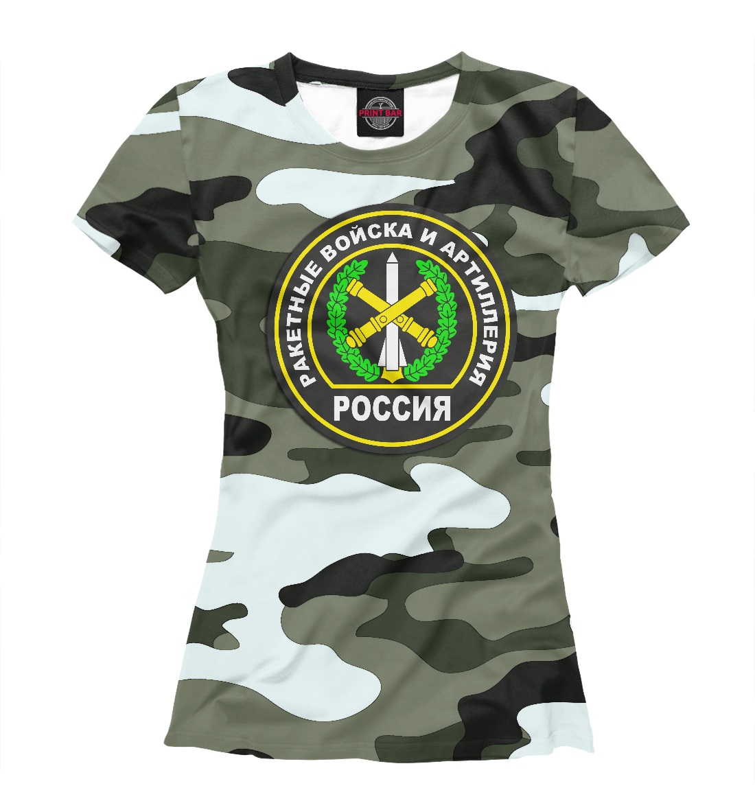 Футболка Ракетные Войска | ПВО для женщин, артикул: PVO-961074-fut-1mp