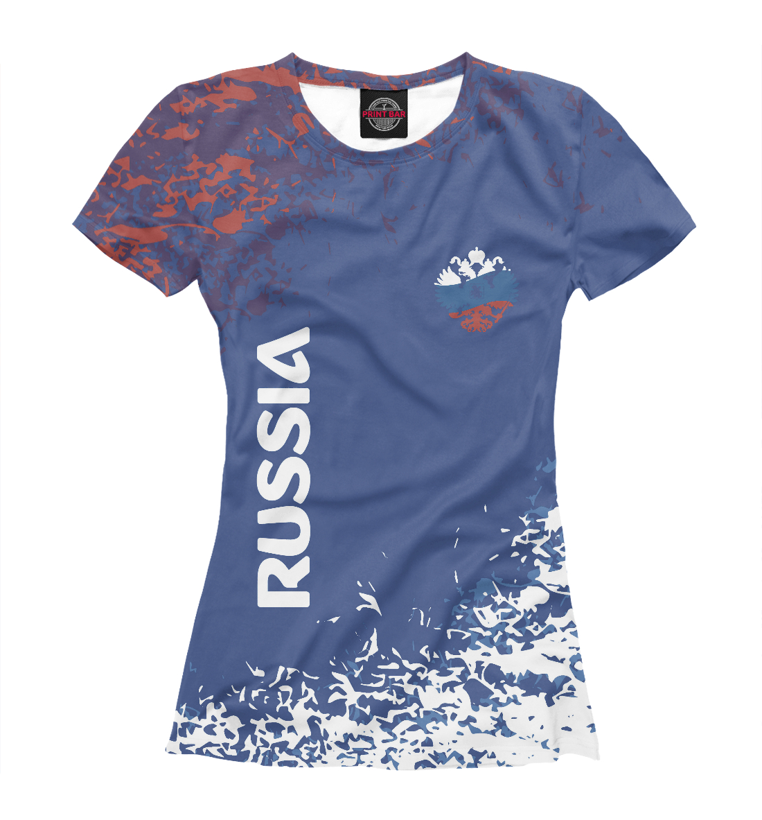 Футболка RUSSIA для женщин, артикул: SRF-927068-fut-1mp