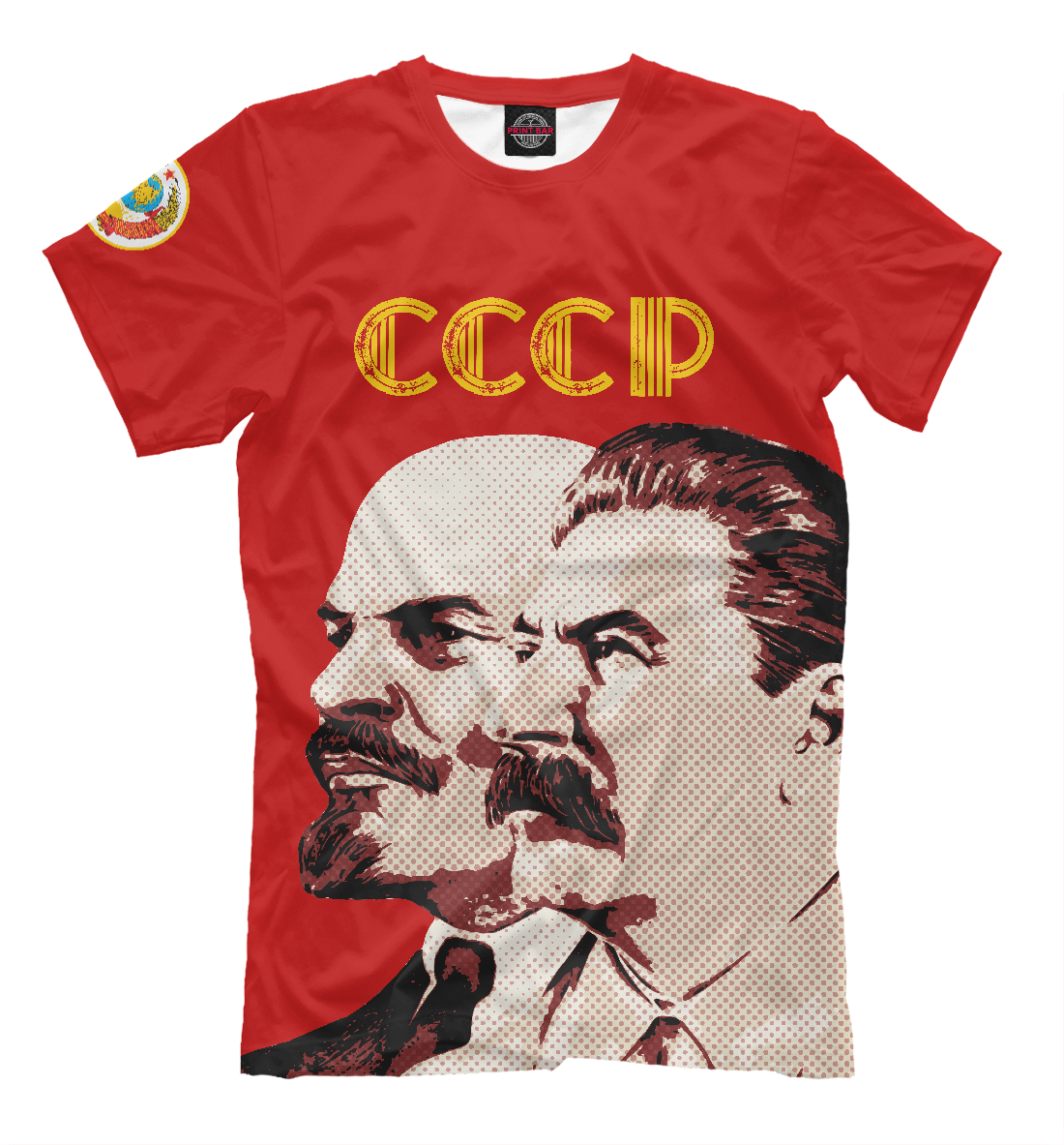 Футболка Ленин - Сталин для мужчин, артикул: SSS-394601-fut-2mp