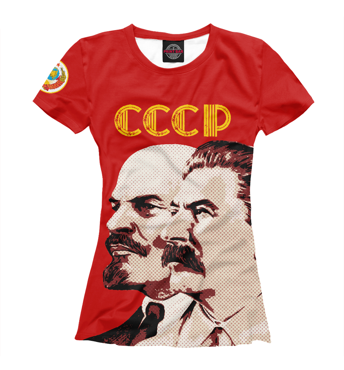 Футболка Ленин - Сталин для женщин, артикул: SSS-394601-fut-1mp