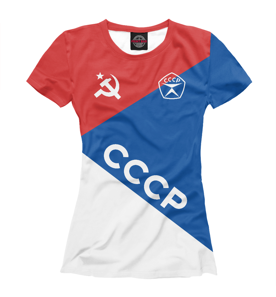 Футболка СССР для женщин, артикул: SSS-419770-fut-1mp