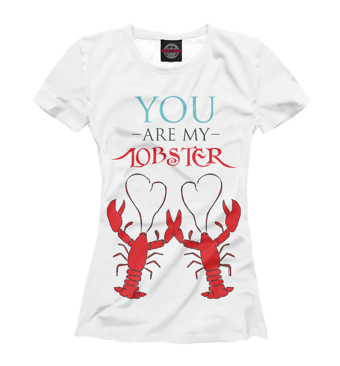 Детская Футболка с принтом You are my lobster для девочек, артикул 14F-969615-fut-1mp