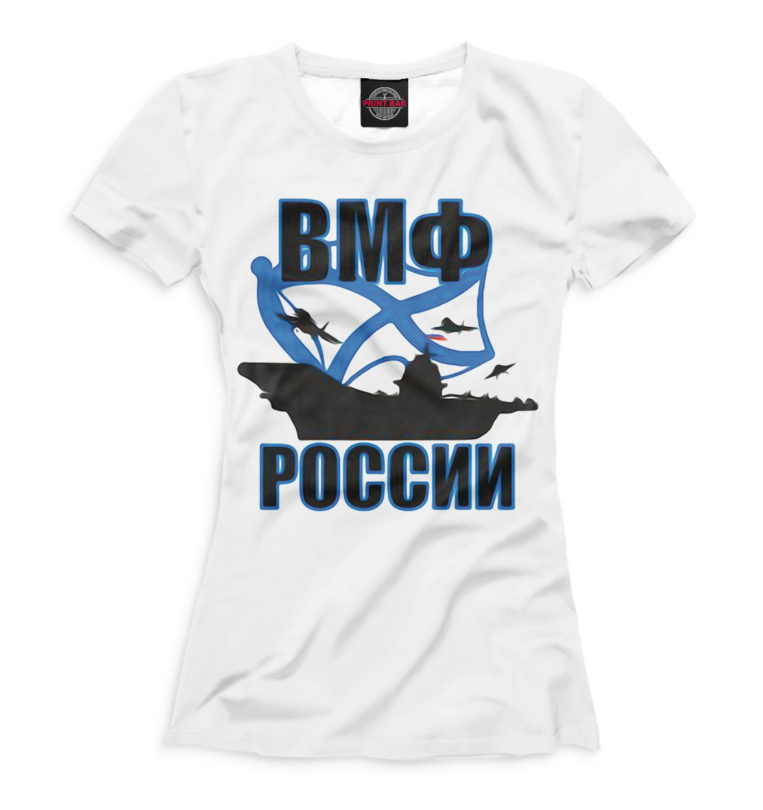 Футболка ВМФ России для девочек, артикул: VMF-798146-fut-1mp